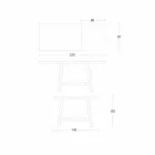 Masă extensibilă din lemn și metal până la 280 cm - Gallotto Viadurini