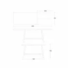 Masă extensibilă din lemn și metal până la 280 cm - Gallotto Viadurini