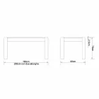 Masă extensibilă din lemn de stejar, L160 / 260xP90cm, Jacob Viadurini