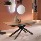 Masa de design extensibila cu picioare metalice, Lucera Viadurini