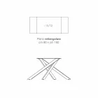 Masă de proiectare din sticlă ceramică extensibilă realizată în Italia, Dionigi Viadurini