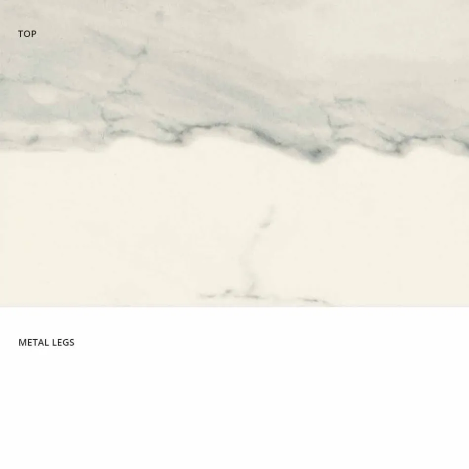 Masă de proiectare din sticlă ceramică extensibilă realizată în Italia, Dionigi Viadurini