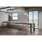 Masa Extensibila de Design Modern din Lemn Melaminat - Badesi Viadurini