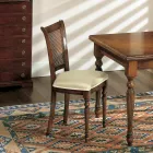 Masa extensibila si 2 Scaune din Nuc Patinat Made in Italy - Biotit Viadurini