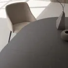 Masa extensibila pana la 180 cm rotunda laminat Hpl Made in Italy - Bastiano Viadurini