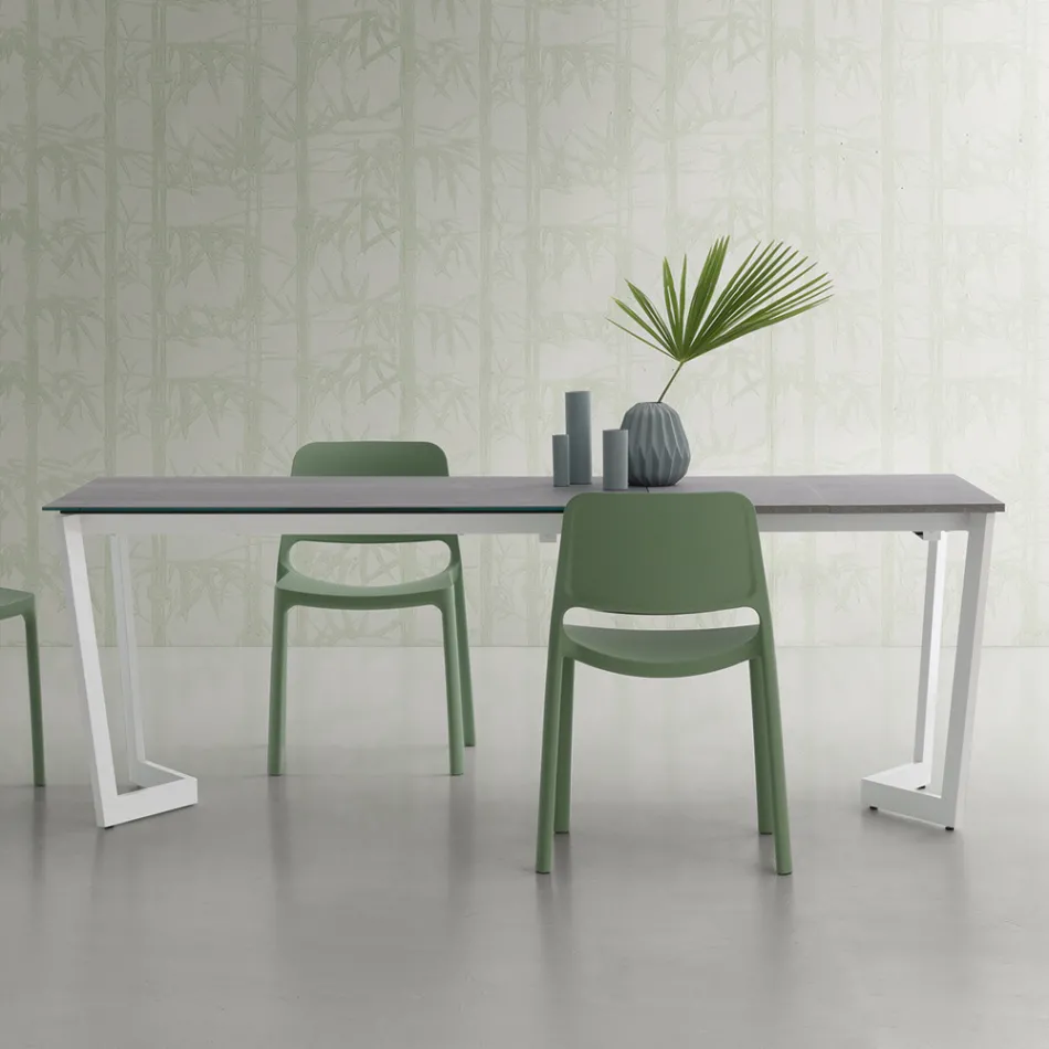 Masa extensibila pana la 238 cm cu blat Laminam Made in Italy - Pablito Viadurini