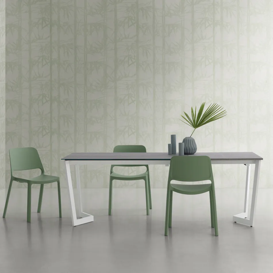 Masa extensibila pana la 238 cm cu blat Laminam Made in Italy - Pablito Viadurini