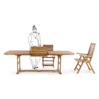 Masa de gradina din lemn extensibila pana la 240 cm, de la Design - Roxen Viadurini