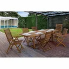 Masa de gradina din lemn extensibila pana la 240 cm, de la Design - Roxen Viadurini