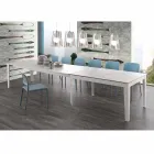 Masă extensibilă Cagliari de până la 380 cm în sticlă ceramică și metal Viadurini