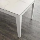 Masă extensibilă Cagliari de până la 380 cm în sticlă ceramică și metal Viadurini