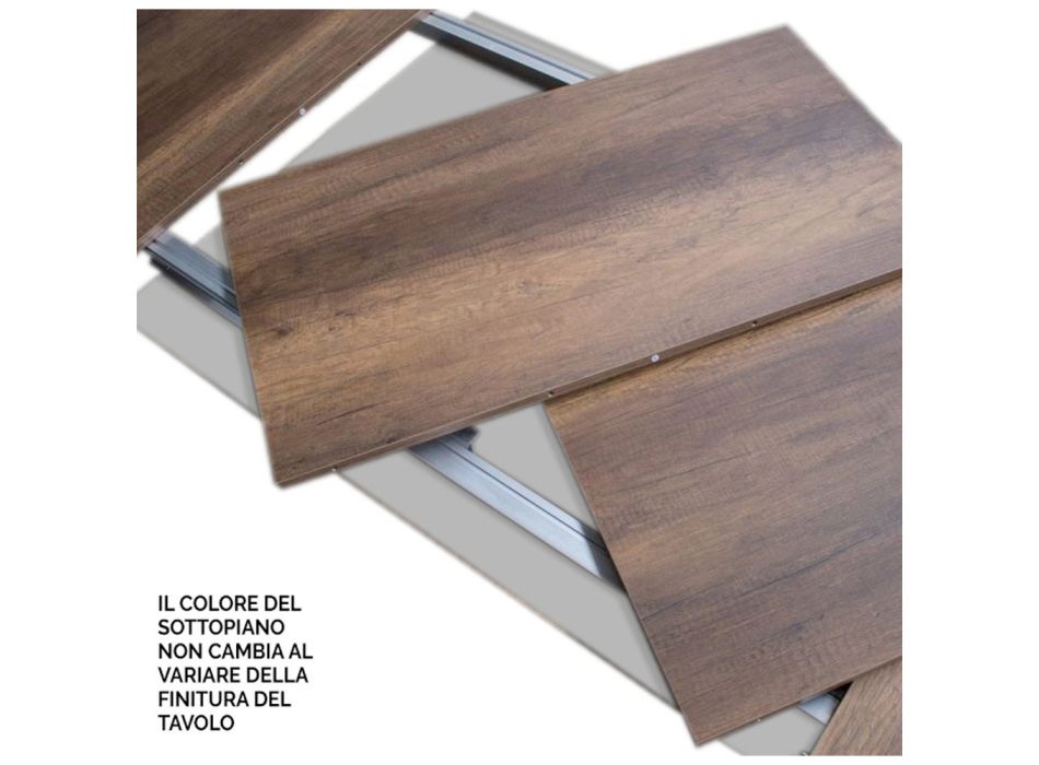 Masa extensibila pana la 4 m din lemn melaminat si fier Made in Italy - Marella Viadurini