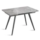 Masă extensibilă până la 180 cm din piatră și metal cu efect de marmură - Numa Viadurini
