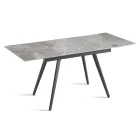 Masă extensibilă până la 180 cm din piatră și metal cu efect de marmură - Numa Viadurini