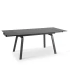 Masa extensibila pana la 200 cm din Piatra Sinterizata Efect Marmura - Ananas Viadurini