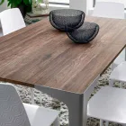 Masă extensibilă Până la 222 cm în Hpl Effect Wood Made in Italy - Vulcano Viadurini