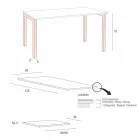 Masă extensibilă Până la 238 cm în Laminam și Metal Fabricat în Italia - Remigio Viadurini