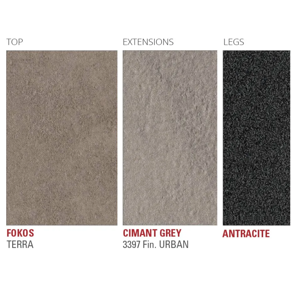 Masa extensibila pana la 240 cm cu blat Laminam Made in Italy - Malteza Viadurini