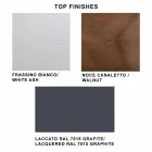 Masa extensibila pana la 280 cm din sticla si lemn furniruit – Eugrafo Viadurini