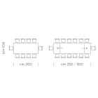 Masa extensibila pana la 300 cm cu blat furniruit Made in Italy - Grotta Viadurini