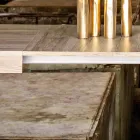 Masă extensibilă de până la 300 cm, un design modern, melamină Oky Viadurini