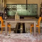 Masă extensibilă de până la 300 cm, un design modern, melamină Oky Viadurini