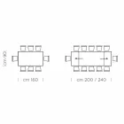 Masa extensibila pana la 300 cm din Fenix si Otel Made in Italy - Settimmio Viadurini