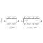Masa extensibila pana la 300 cm din Fenix si Otel Made in Italy - Settimmio Viadurini