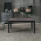 Masa extensibila pana la 316 cm din melamina si baza metalica - tamaie Viadurini