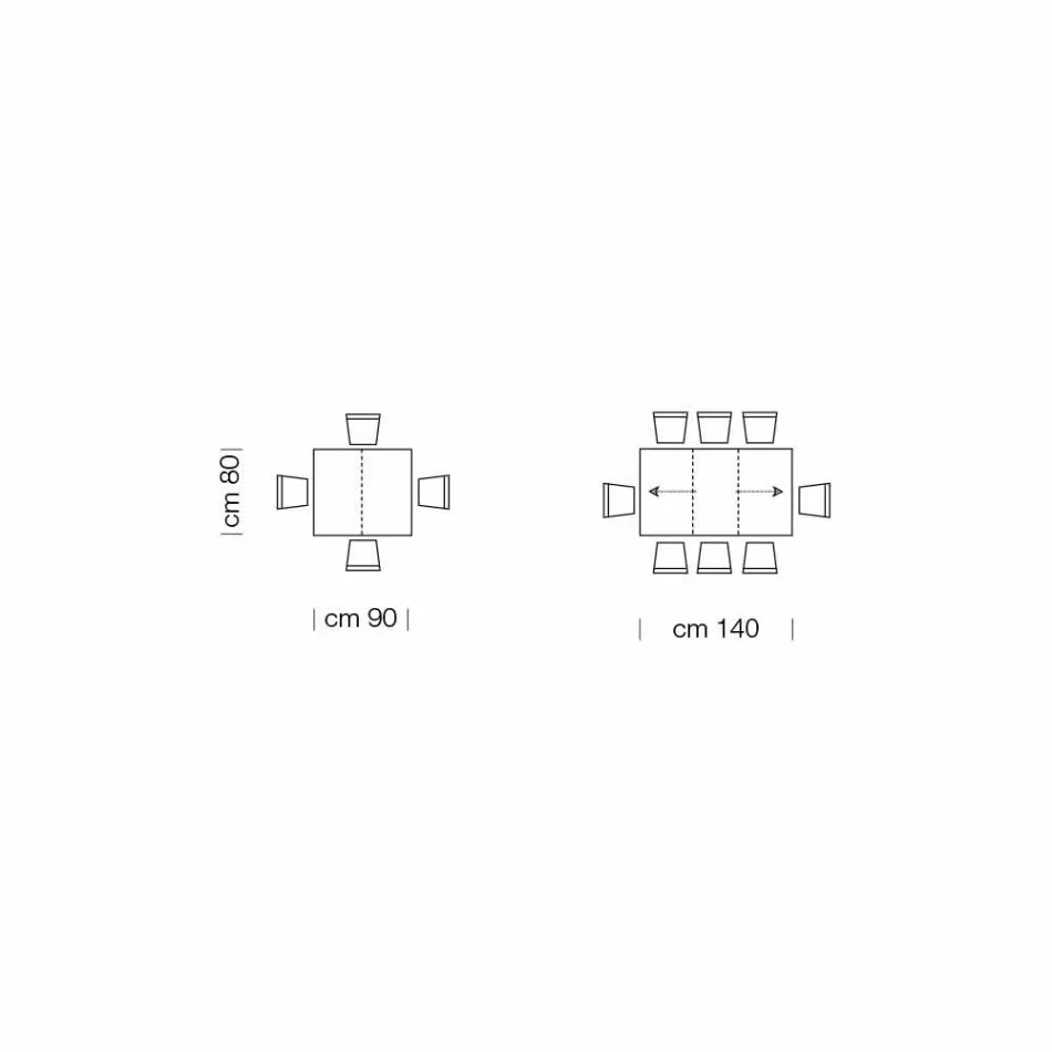 Masa extensibila pana la 470 cm din lemn furniruit Made in Italy – Gordito Viadurini