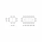 Masa extensibila pana la 470 cm din lemn furniruit Made in Italy – Gordito Viadurini