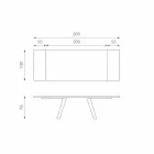 Mese din furnir de stejar extensibil si Travis black metal Viadurini