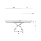 Masa extensibila din ceramica neagra Calacatta lustruita Starlit - Balia Viadurini