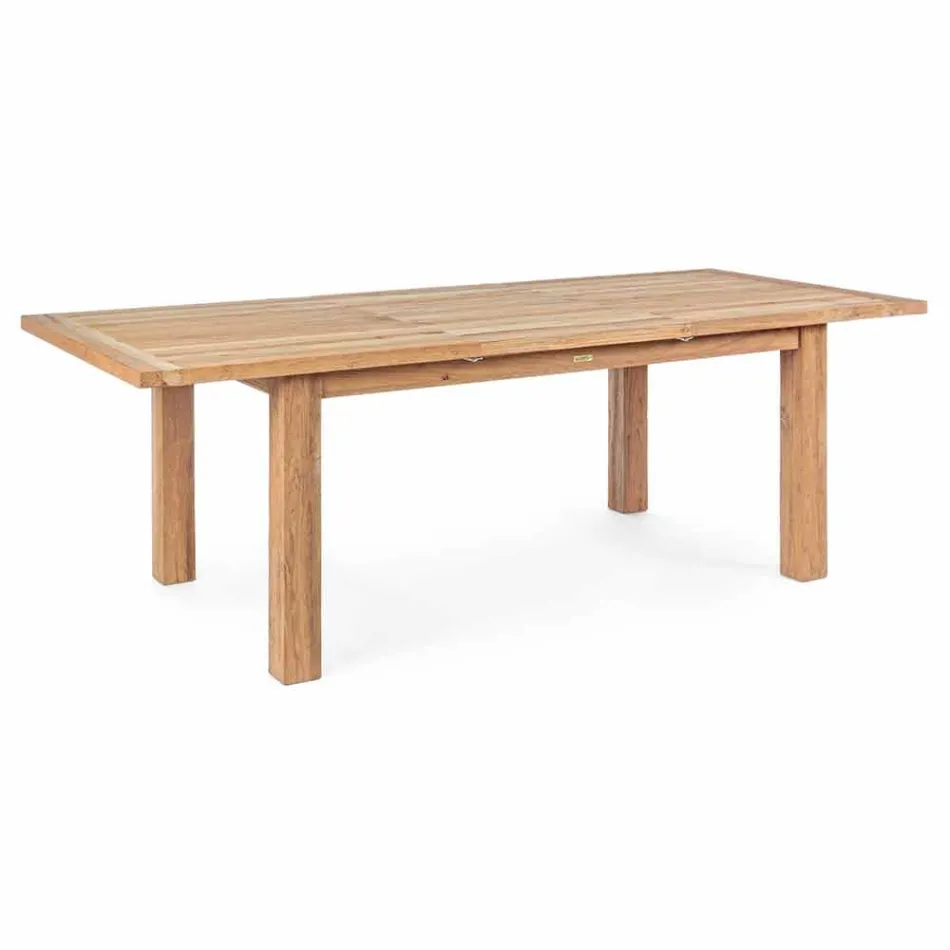 Masă extensibilă de amenajare a grădinii din lemn pentru 6 persoane Homemotion - Hunter Viadurini
