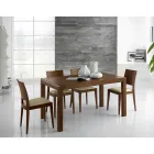 Masă extensibilă din lemn de cenușă cu benzi laterale în frasin - Ketla Viadurini