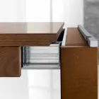 Masă extensibilă din lemn de cenușă cu benzi laterale în frasin - Ketla Viadurini