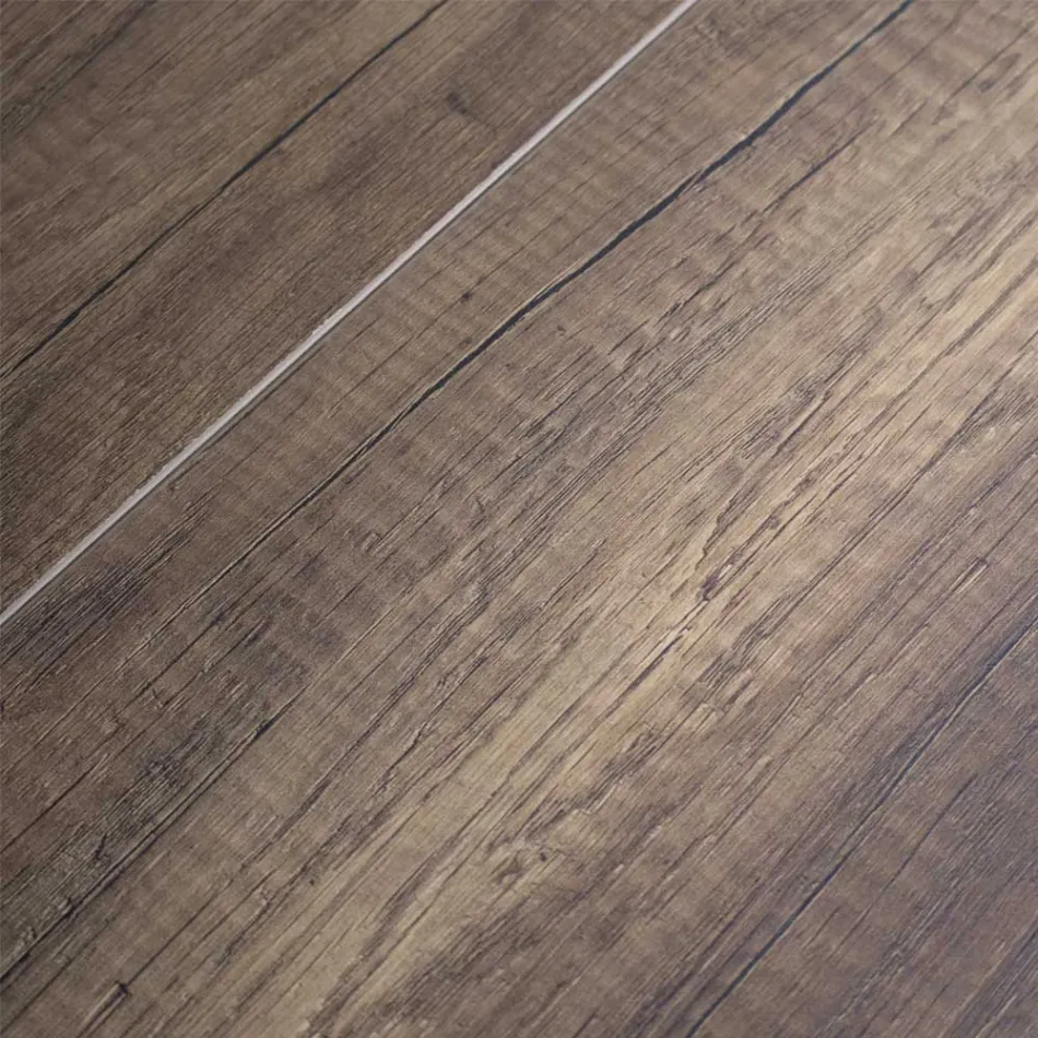 Masa extensibila din lemn melaminat si blat din fier antracit - Sassone Viadurini