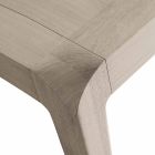 Tabelul de masă din lemn natural de nuc design modern gri Matis Viadurini