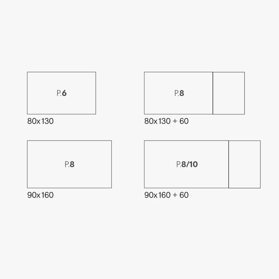 Masa extensibila din melaminata cu diferite finisaje Made in Italy - Lily Viadurini