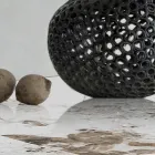 Masa extensibila din metal si blat ceramica cu finisaj marmura onix - Marche Viadurini