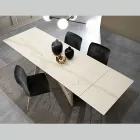 Masa extensibila din sticla ceramica cu 3 finisaje diferite Made in Italy - Tecna Viadurini
