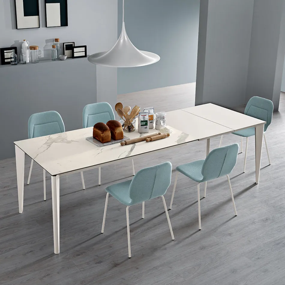 Masa extensibila din vitroceramica si baza metalica in diferite finisaje - Ariel Viadurini