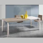 Masa extensibila din sticla ceramica Fokos Terra Finish Made in Italy - Ariel Viadurini