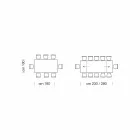 Masa moderna extensibila cu 14 locuri cu blat laminat Made in Italy - Ezzellino Viadurini