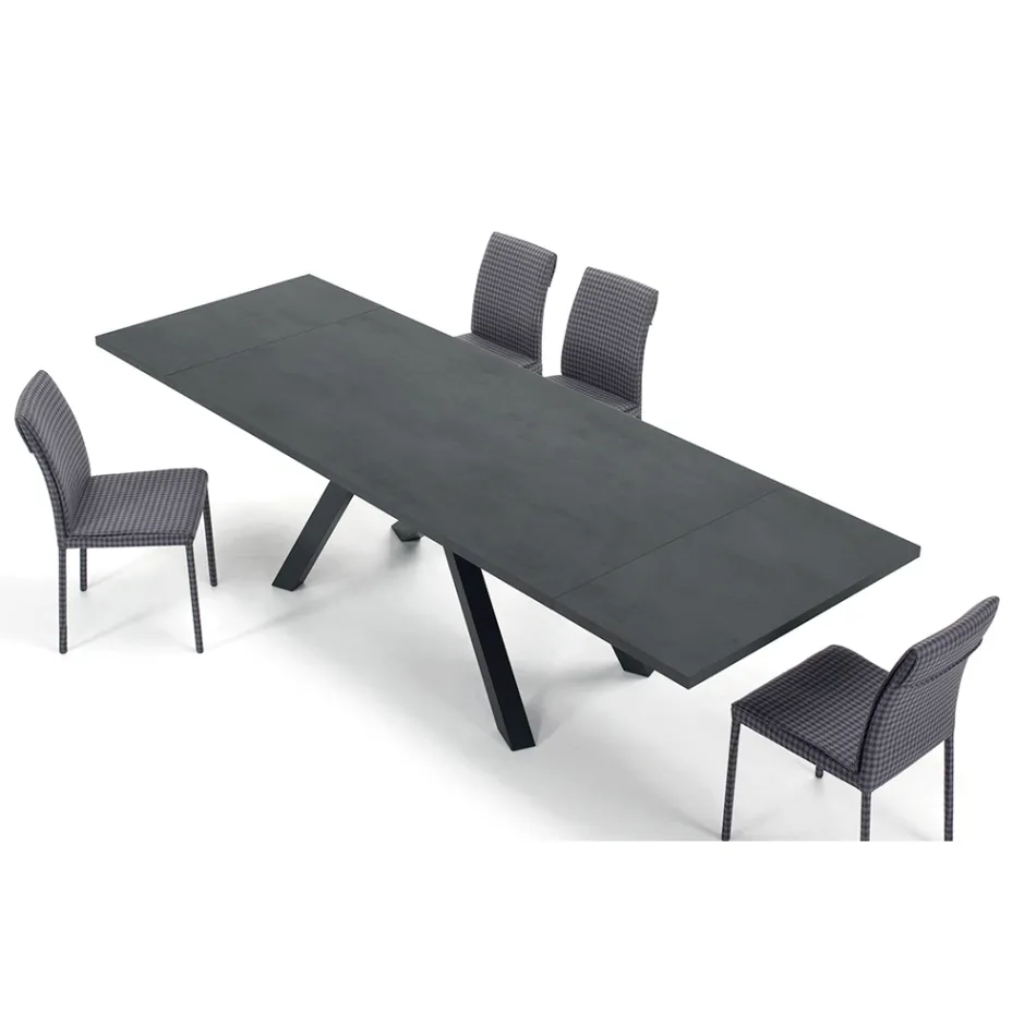 Masa extensibila moderna cu blat din lemn laminat Made in Italy – Settimmio Viadurini