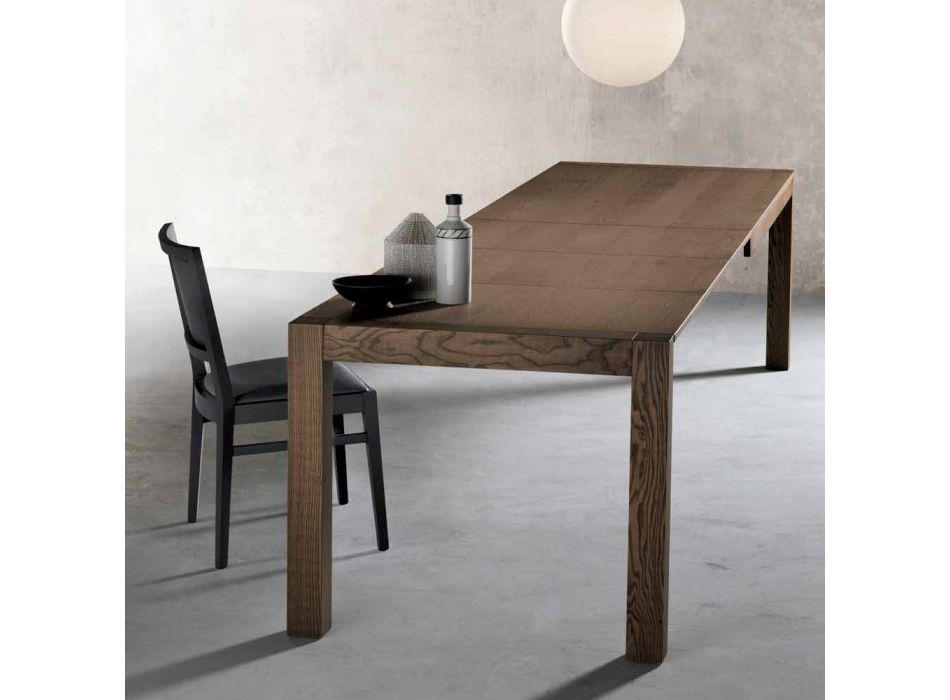 Modernă masă de lemn de frasin extinsă din Italia Parre Viadurini