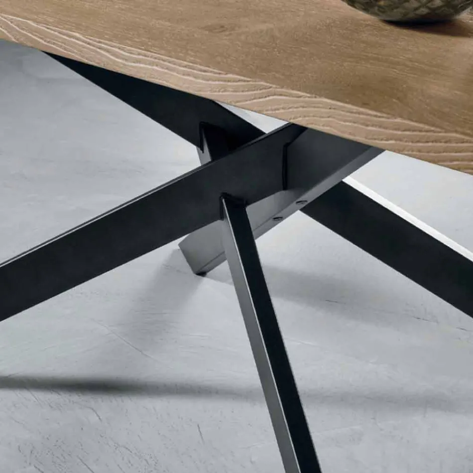 Masă extensibilă modernă din lemn de stejar Made in Italy - Oncino Viadurini