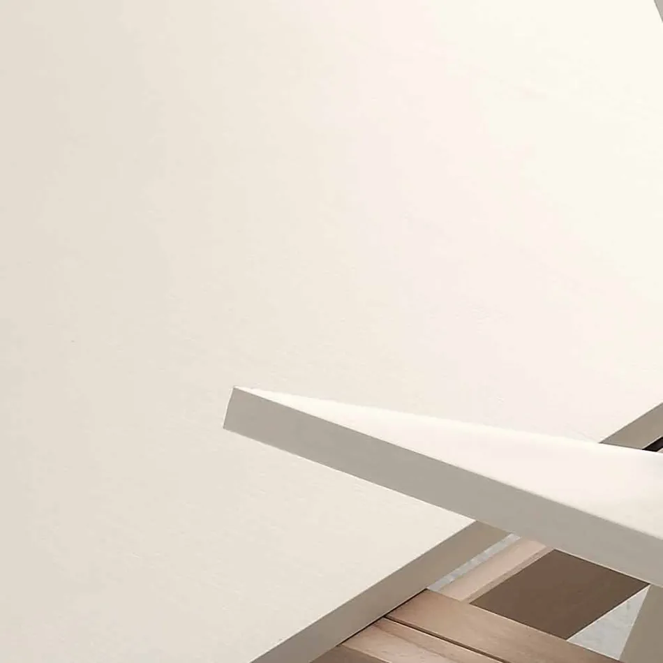 Masă modernă extensibilă din melamină și MDF Denver Viadurini