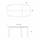 Masă extensibilă din lemn furniruit până la 170 cm - Nutello Viadurini