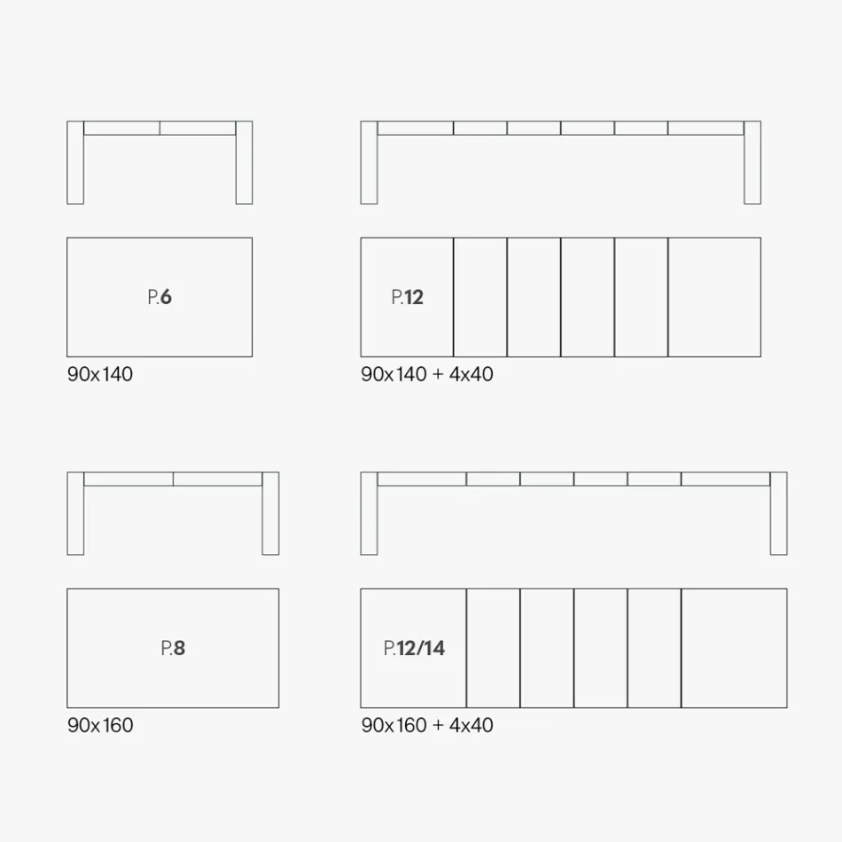 Masa extensibila din melamina pliabila Made in Italy - Oky Viadurini